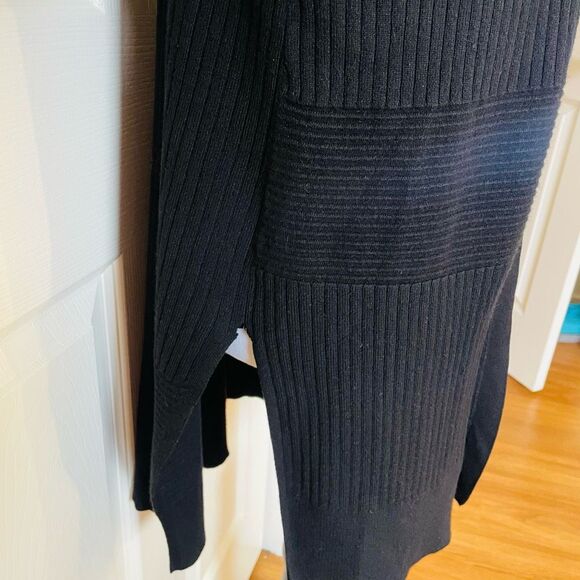 Verve Ami Long Black Open Front Cardigan size Small - Picture 5 of 11